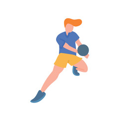 volleyball beach player under passing with two hands illustration vector