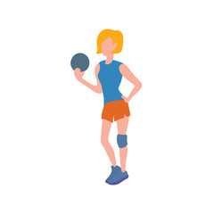 Fototapeta na wymiar volleyball beach player Show ball actions illustration vector