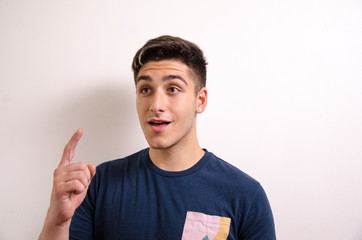 Young man having an idea