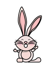 Obraz na płótnie Canvas cute rabbit easter animal character