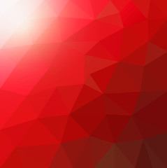 red background abstract Polygonal  ( Low-Poly )Triangular Modern Geometric. Style With Gradient.