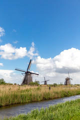 Fototapeta na wymiar Water mill. Kinderdijk, South Holland province, Netherlands.