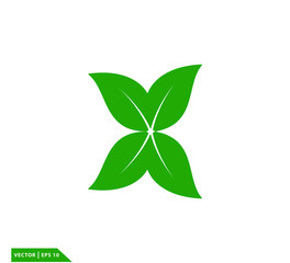 Obraz premium Leaf green ecology icon vector logo template