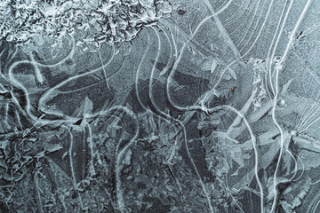 texture of ice in winter