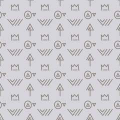 Seamless pattern with hand drawn elements. Doodle. EPS 10