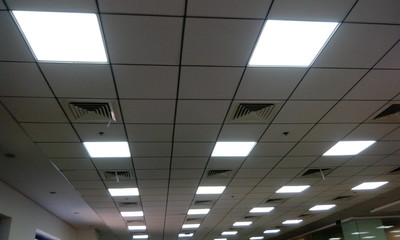 Suspended Grid False ceiling view or design of an building and ceiling interiors images 
