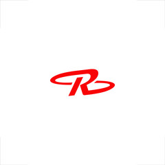 R letter logo initial retro emblem logo