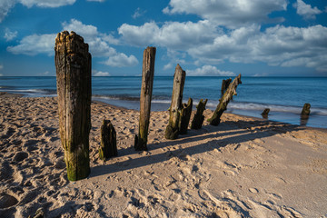 Baltic Sea in Mielno, West Pomeranian, Poland, Europe.