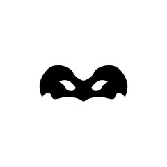 Carnival mask glyph icon, thin line vector sign, linear style pictogram isolated on white. Masquerade symbol, logo illustration. Editable stroke on white background