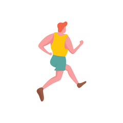 Marathon, Jogging, Run Flat Illustration Vector