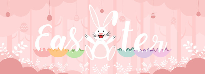 Happy easter day banner. the season of joy. 