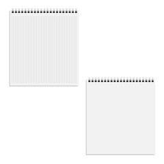 Set of spiral notebook templates. Vector