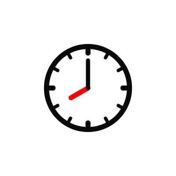 Clock icon in trendy flat style isolated on background. Clock icon page symbol for your web site design Clock icon logo, app, UI. Vector illustration. EPS10