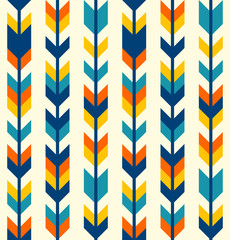 Colorful bohemian aztec arrows pattern