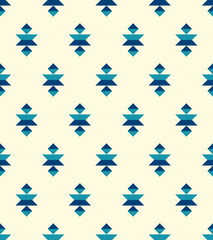 Blue boho aztec small elements pattern