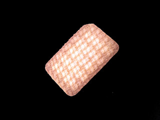 fresh tasty biscuit isolated on black background