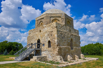 Fototapeta na wymiar Bulgar historical and archaeological monument near Kazan. Excavations on the site of the capital of the ancient Bulgar Khanate.