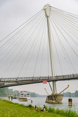 Obraz premium ライン川 カナダガンと観光船