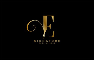 Obraz premium professional monogram signature letter E logotype