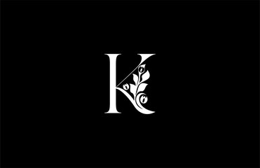 Letter K Logo Beauty Peacock Style