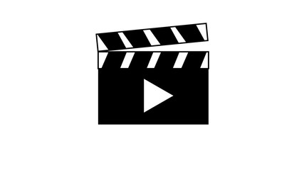 illustration. Open clapperboard used in cinema when shooting a film