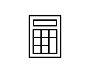 Calculator line icon