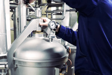 Small brewery. Equipment for brewing beer
