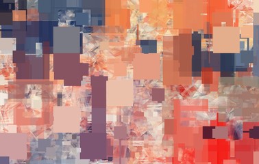 Colorful digital abstract painting. Beautiful random colors background artwork. Painting with rectangles