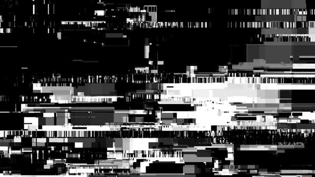 Video / screen damage glitch distortion background, abstract noise effect. (4K UHD seamless looping, computer digitally generated animation.)