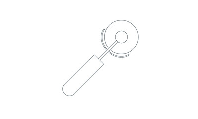 Pizza cutter icon vector image