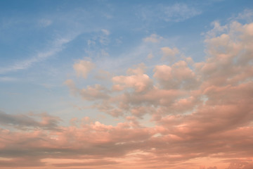 Naklejka na ściany i meble beautiful of Stratocumulus clouds in morning