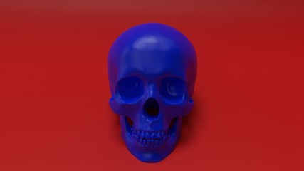 high poly anatomically correct render of human skull