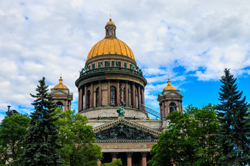 Fototapeta na wymiar Saint Isaac's Cathedral or Isaakievskiy Sobor in St. Petersburg, Russia