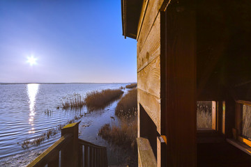 Early in the morning on the Peene river near the Baltic Sea.