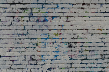 Fototapeta premium white rough brick wall abstract background
