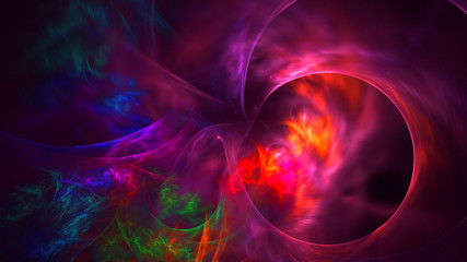 3D rendering abstract red fractal light background
