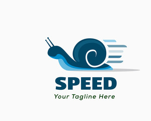 Moving fast snail logo design inspiration © ShiipArts