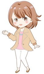 ボブヘアーの女性