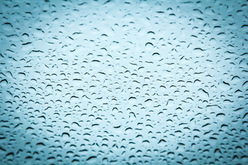 water drops on window after rain