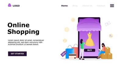 Online Shopping Vector Illustration Concept, Suitable for web landing page, ui,  mobile app, editorial design, flyer, banner, and other related occasion