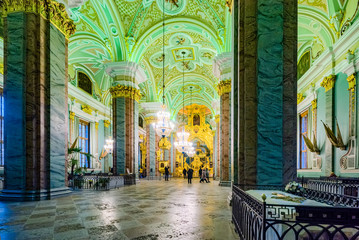 Peter and Paul Fortress inside, the Tombs of the Russian Tsars. Saint Petersburg.