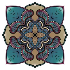 Digitally hand drawn mandala style pattern