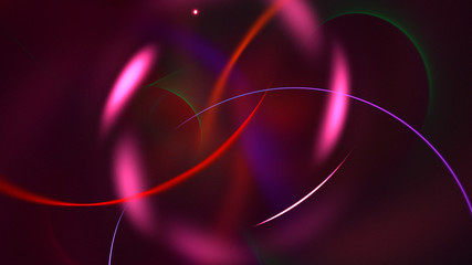 3D rendering abstract red fractal light background