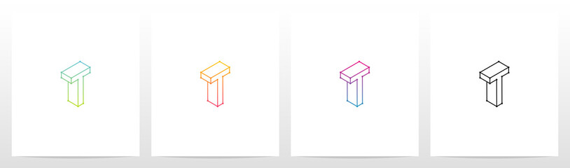  Outline Of 3D Letter Logo Design T