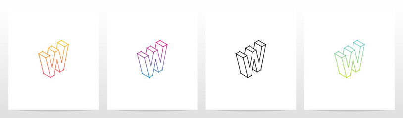 Outline Of 3D Letter Logo Design W