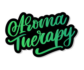 Aroma therapy letter for luxury lifestyle design. Alternative medicine. Healthy lifestyle concept. Organic sign.