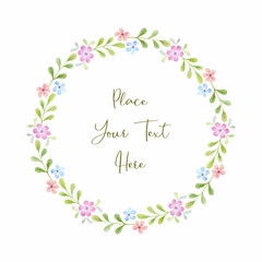 Floral arrangement with spring flowers. Watercolor hand painted illustration isolated on a white background.