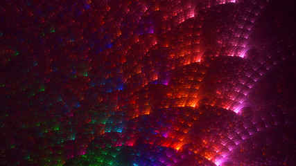 Obraz premium 3D rendering abstract red fractal light background