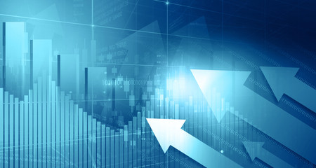 Financial stock market background. Digital illustration.