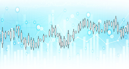 Financial stock market background. Digital illustration..